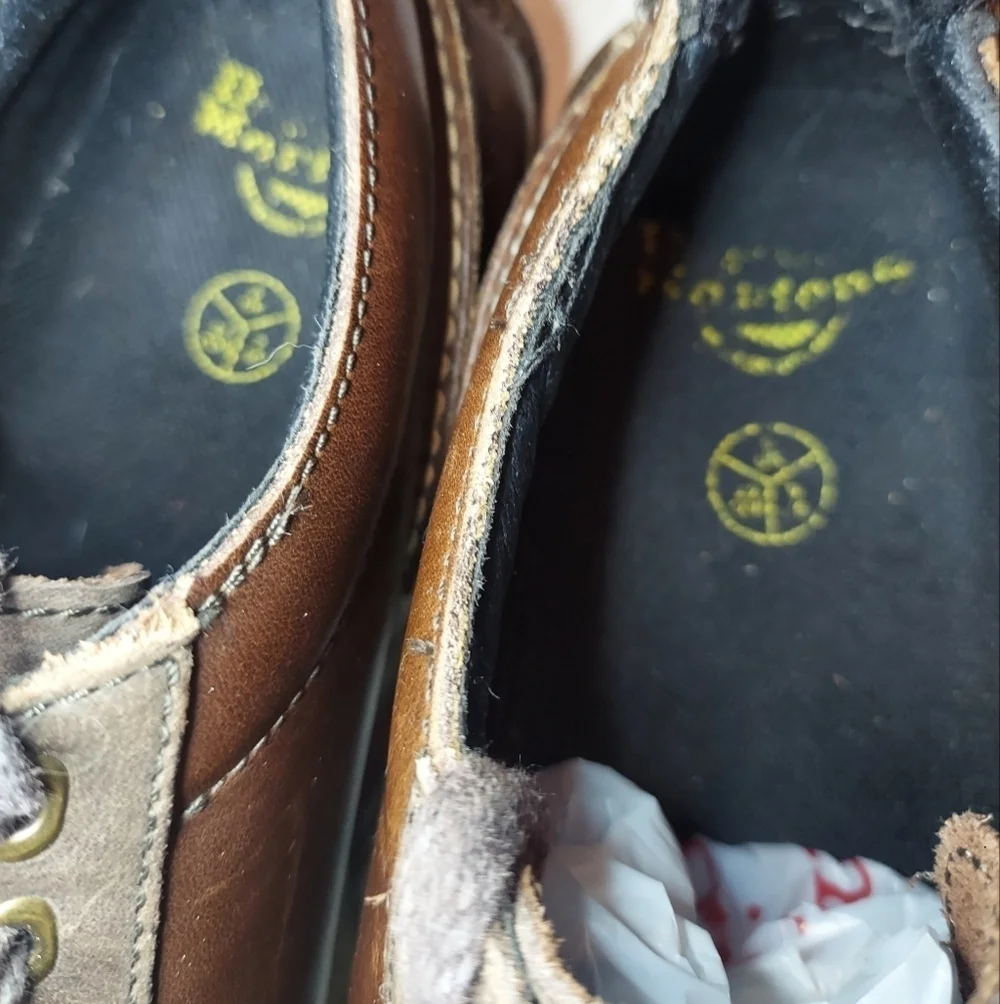 Dr. Martens Brown Leather Lace-Up Shoes